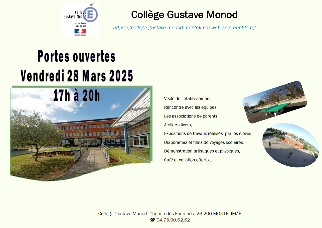 Accueil | Collège Gustave Monod